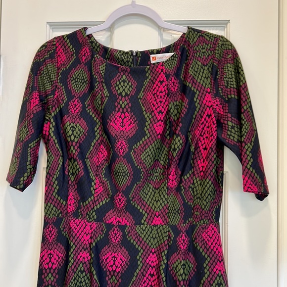 Jude Connally Monique Colorful Snake Pattern Dress sz.M - Picture 3 of 10